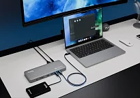 Изображение новости USB-C и Thunderbolt 4 для офиса: доки, адаптеры и подключение 2–3 мониторов к ноутбуку